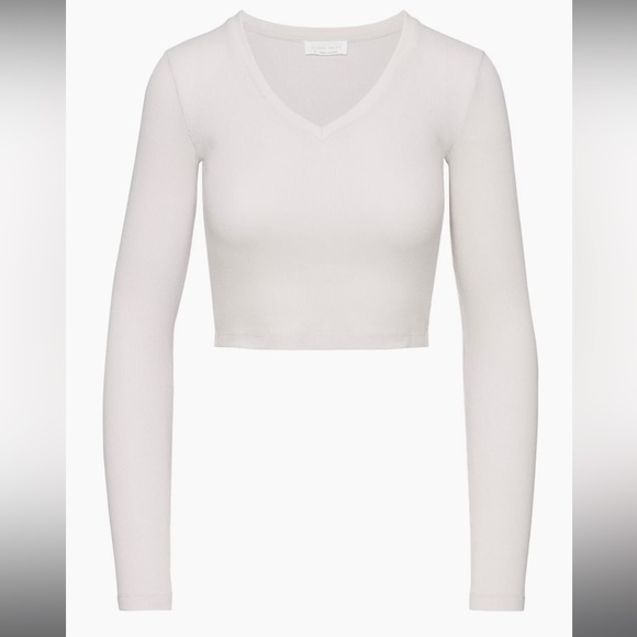 Aritzia Ribbed Longsleeve Top - Picture 3 of 4
